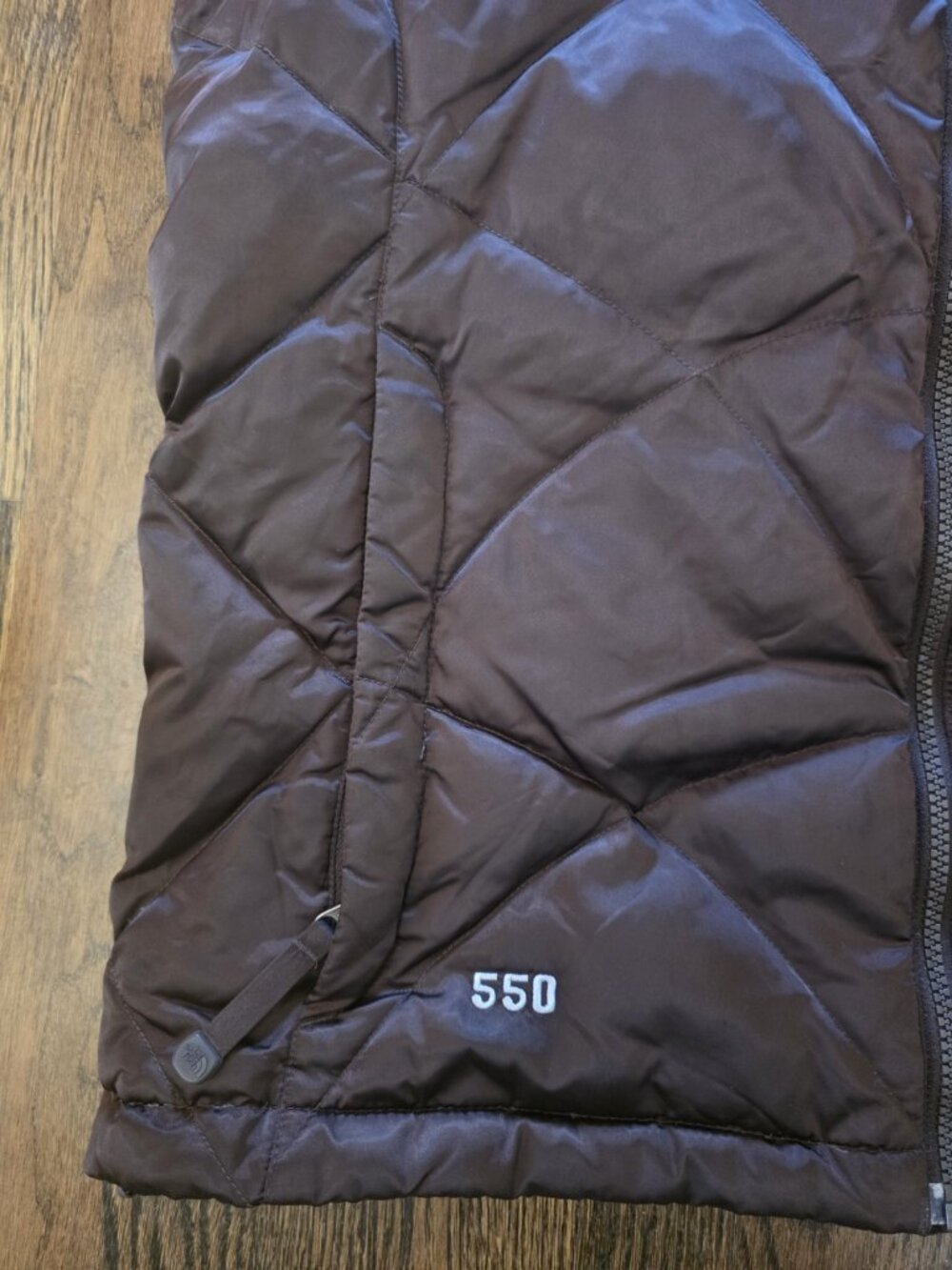 The North Face Vest Womens L Large Brown 550 Down Puffer Quilted Zip Insulated - Picture 2 of 8